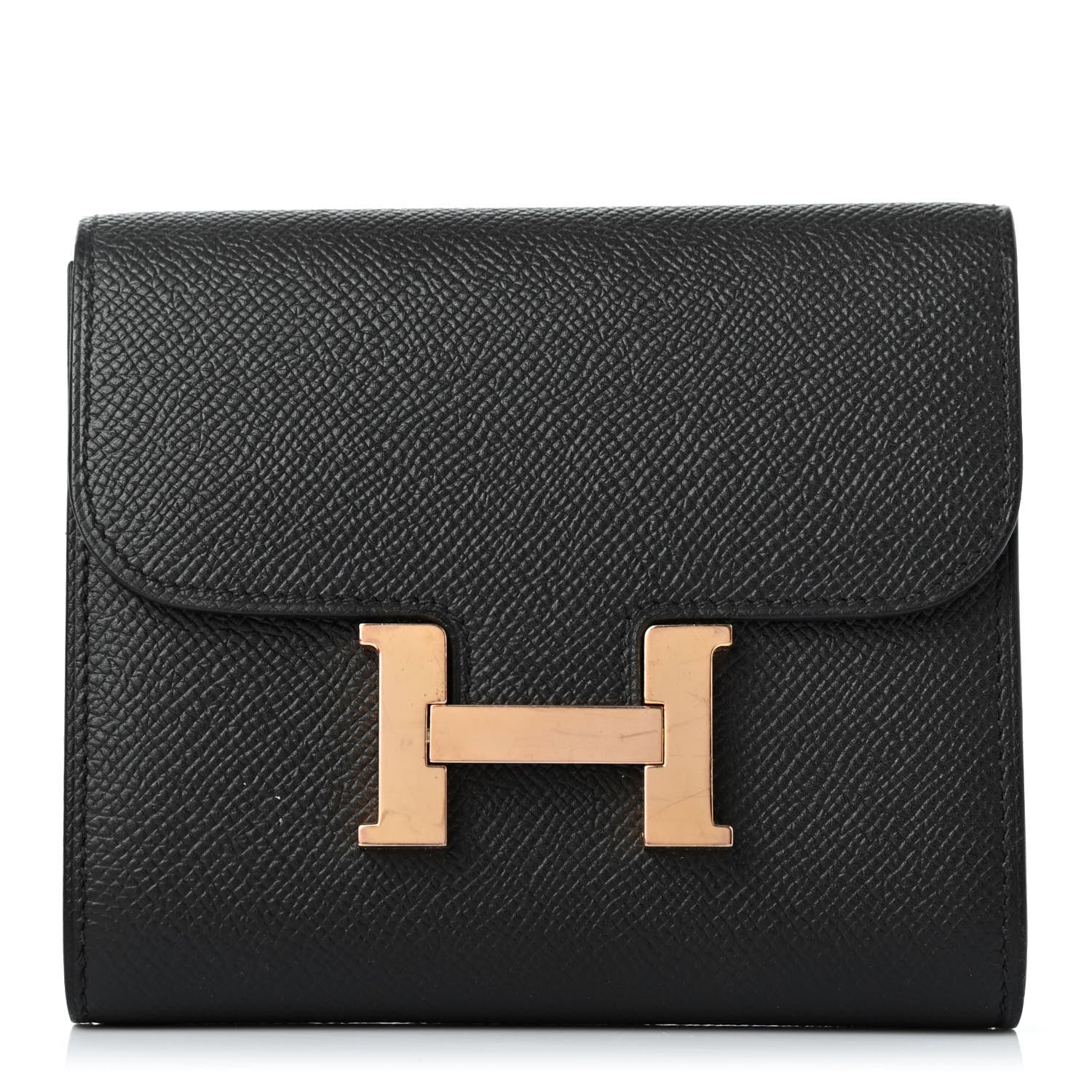 Hermes Epsom Constance Compact Passant Wallet Black 1 of 4