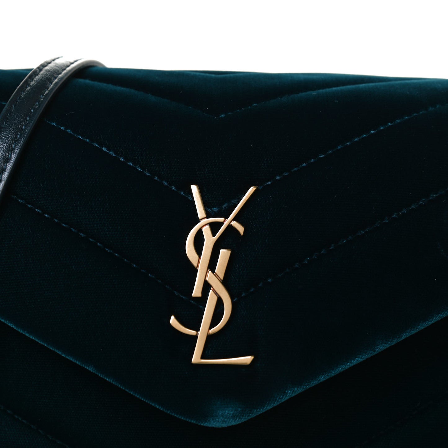 Velvet Y Quilted Monogram Toy Loulou Crossbody Bag Dark Ottanio