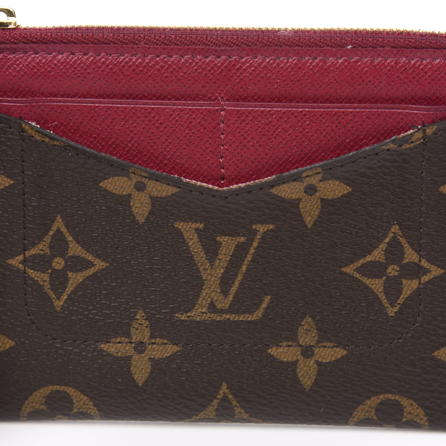 Monogram Zipped Card Holder Fuchsia