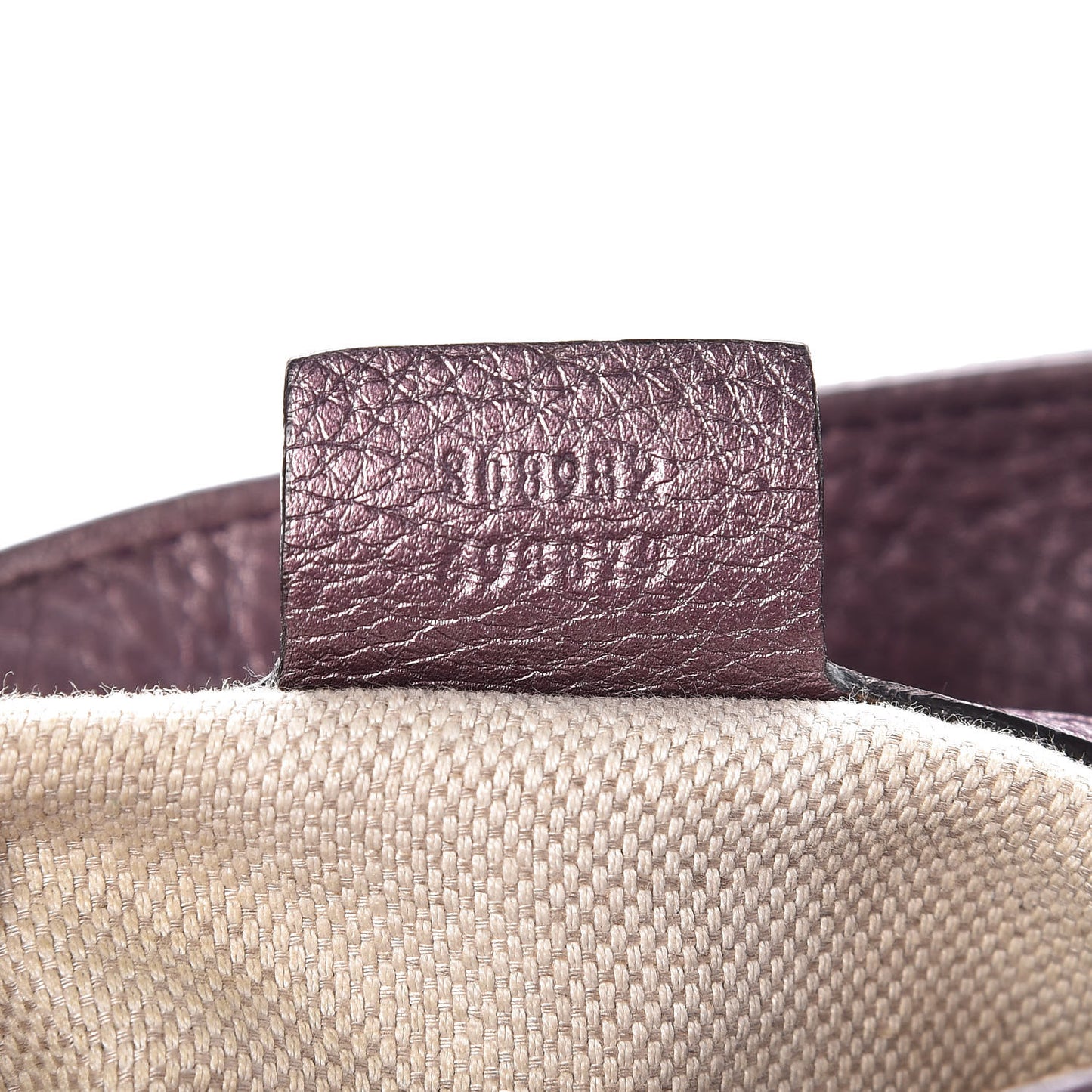 Metallic Pebbled Calfskin Medium Soho Chain Shoulder Bag Purple
