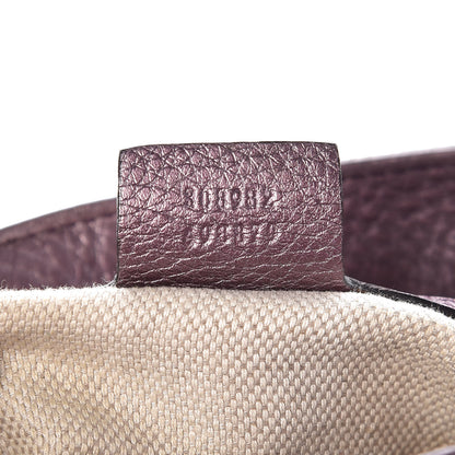 Gucci Metallic Pebbled Calfskin Medium Soho Chain Shoulder Bag Purple 7 of 11