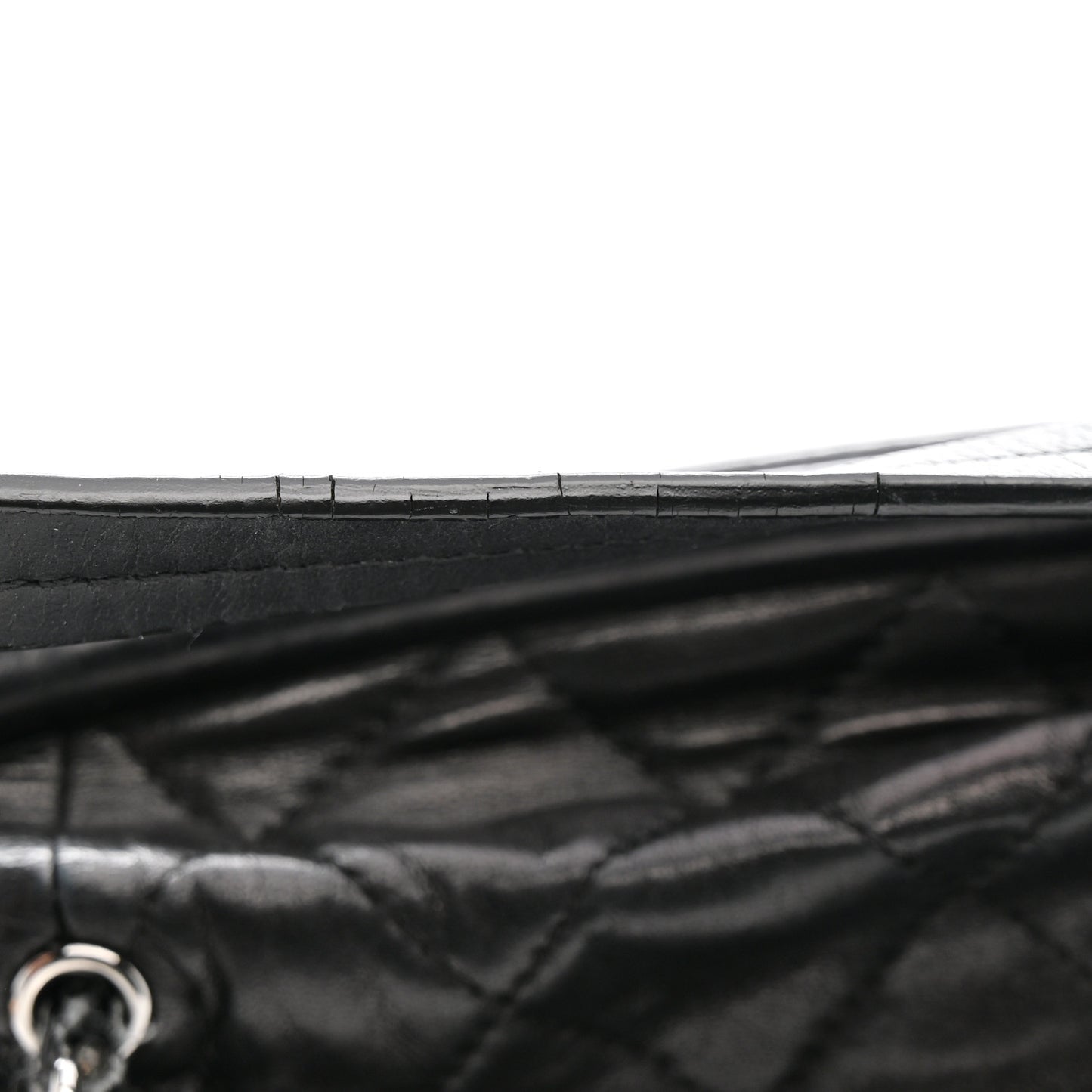 Lambskin Quilted Sharpei Frame Tote Black