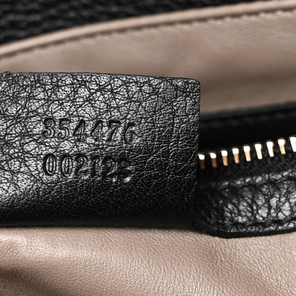 Gucci Pebbled Calfskin Lady Tassel Top Handle Bag Black 7 of 10