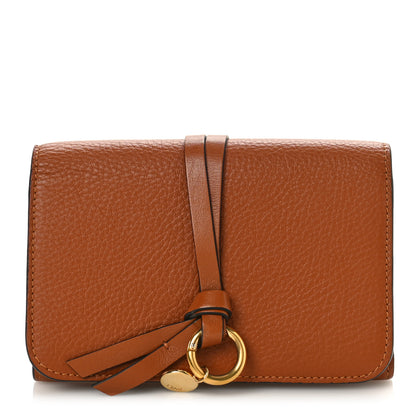Chloe Calfskin Alphabet Compact Wallet Blush Brown 1 of 8