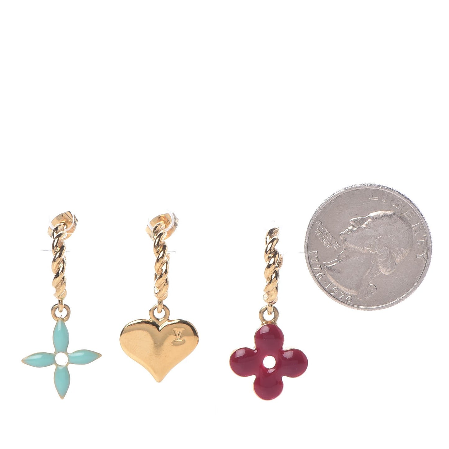 Sweet Monogram Earrings Gold