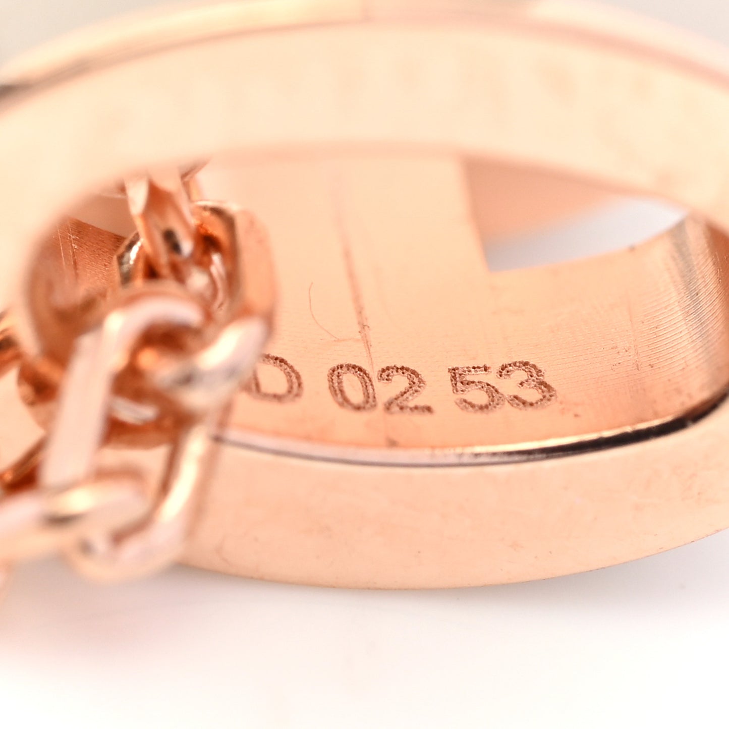 Lacquered Rose Gold Mini Pop H Pendant Necklace Marron Glace