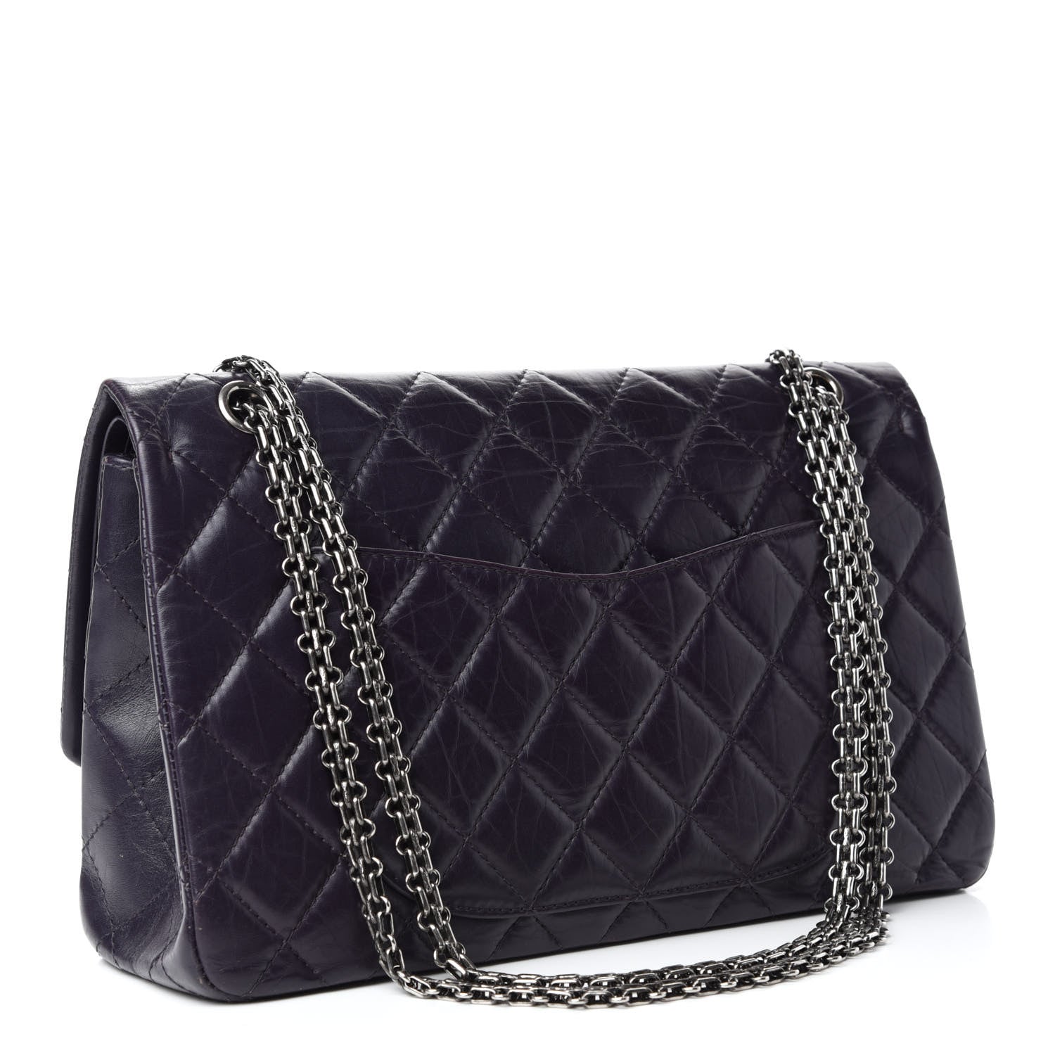 Chanel Aged Calfskin Quilted 2.55 Reissue 227 Flap Dark Purple 3 of 12