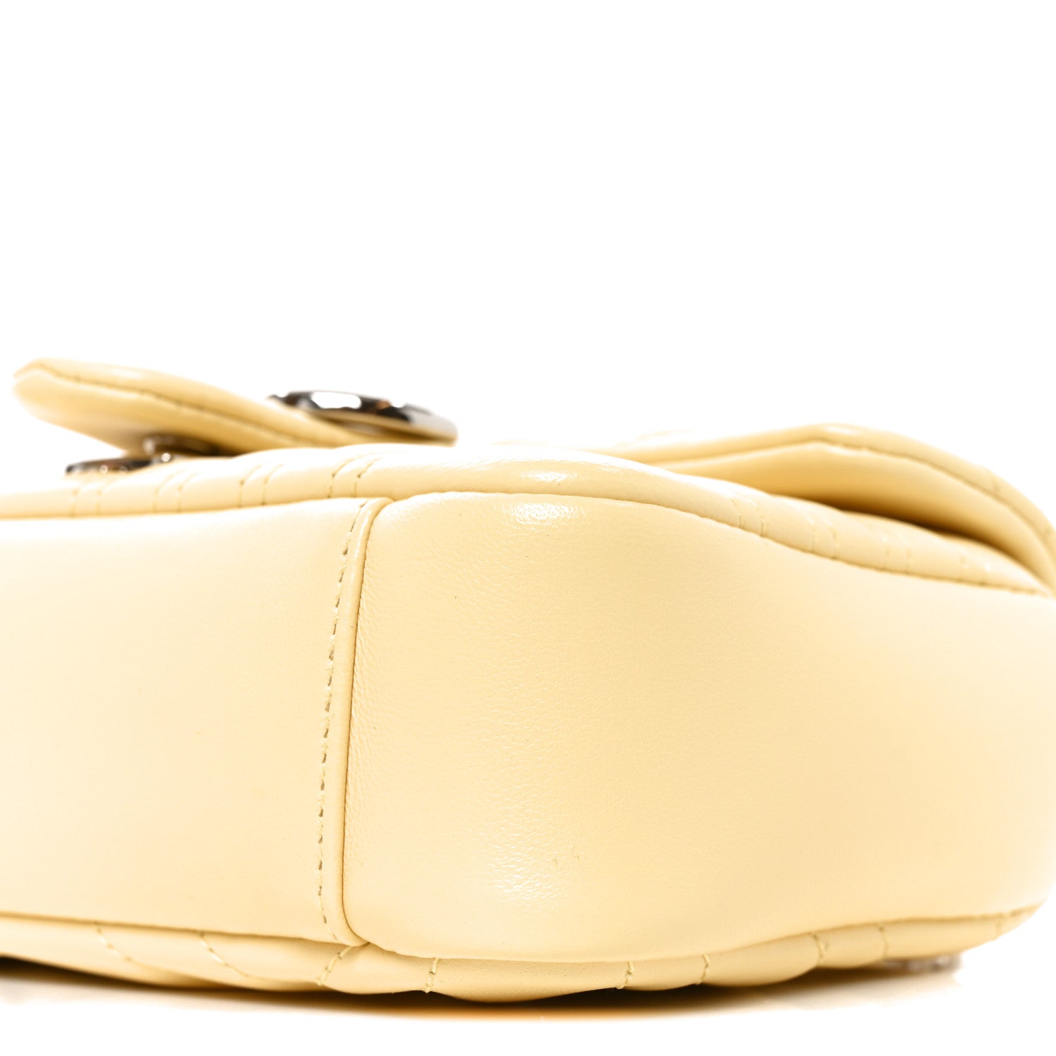 Gucci Lambskin Matelasse Small GG Marmont Shoulder Bag Yellow 10 of 10