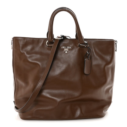 Prada Soft Calf Shopping Tote Palissandro 1 of 9