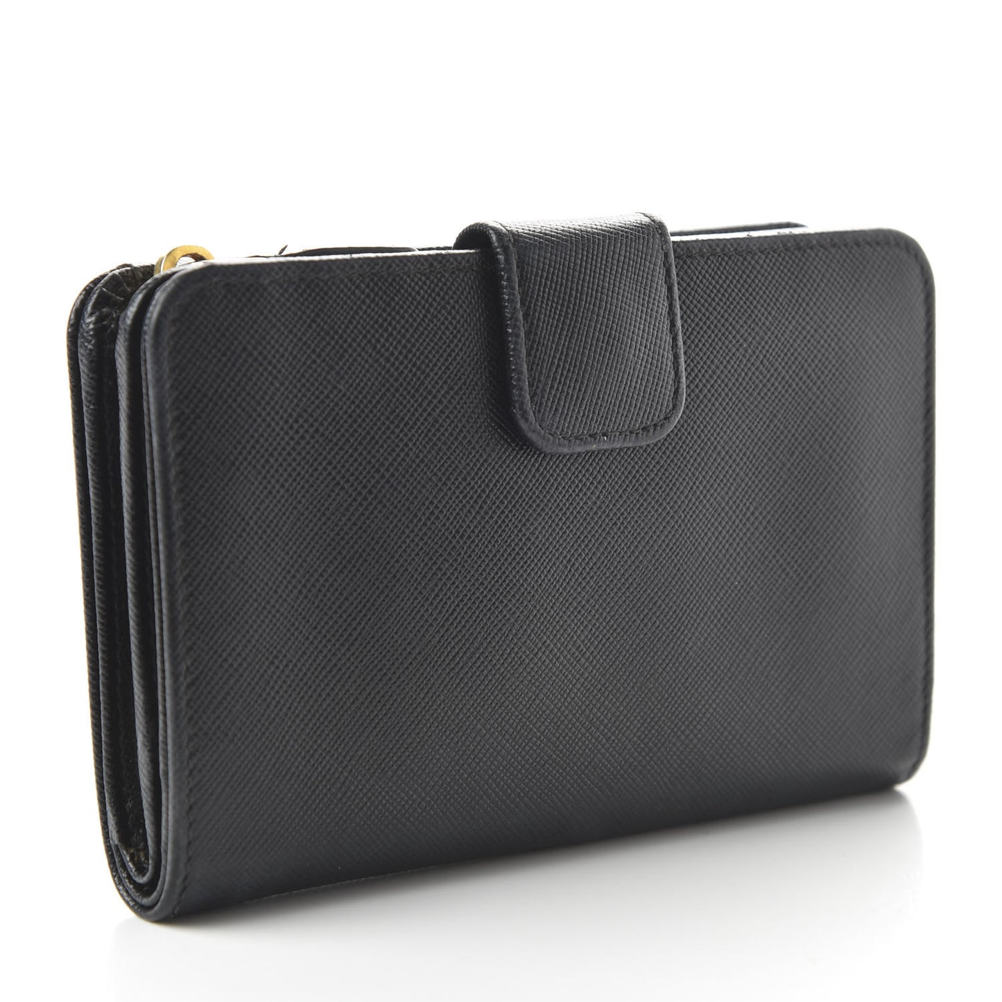 Saffiano Metal Compact Wallet Black
