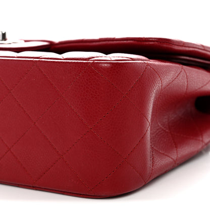 Chanel Caviar Quilted Jumbo Double Flap Dark Red 10 of 13