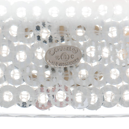 Chanel Lucite Crystal Sequin Flower CC Bangle Blue 4 of 4