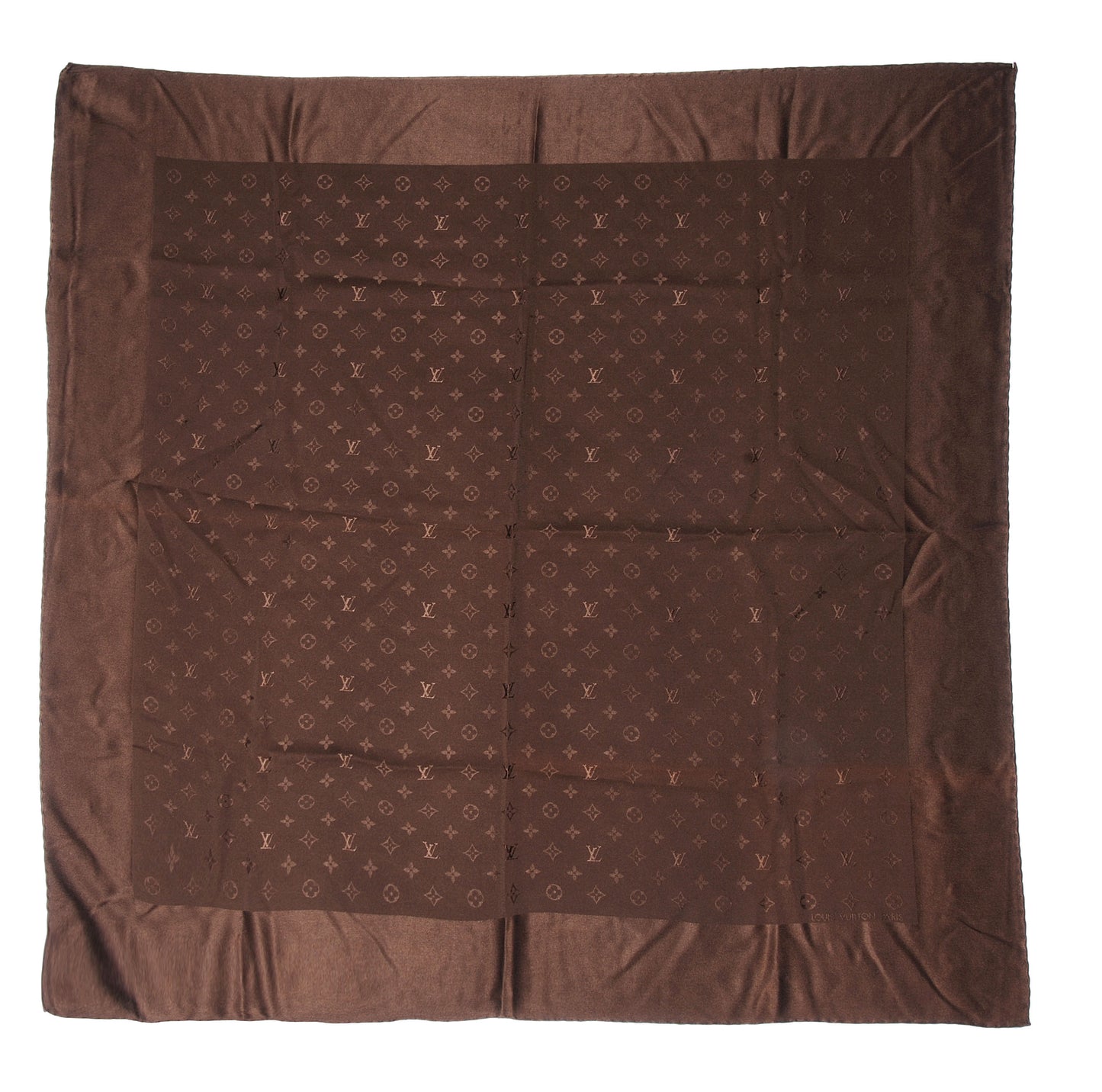 Silk Monogram Monaco Scarf Brown