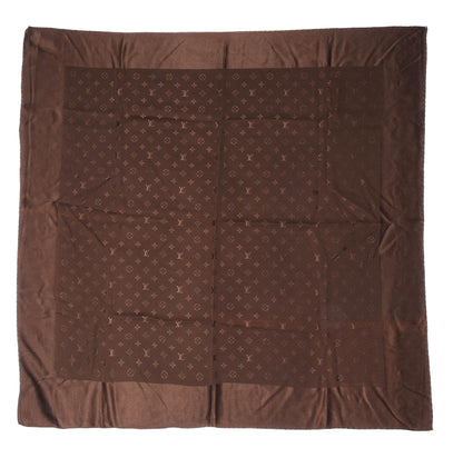 Louis Vuitton Silk Monogram Monaco Scarf Brown 3 of 5