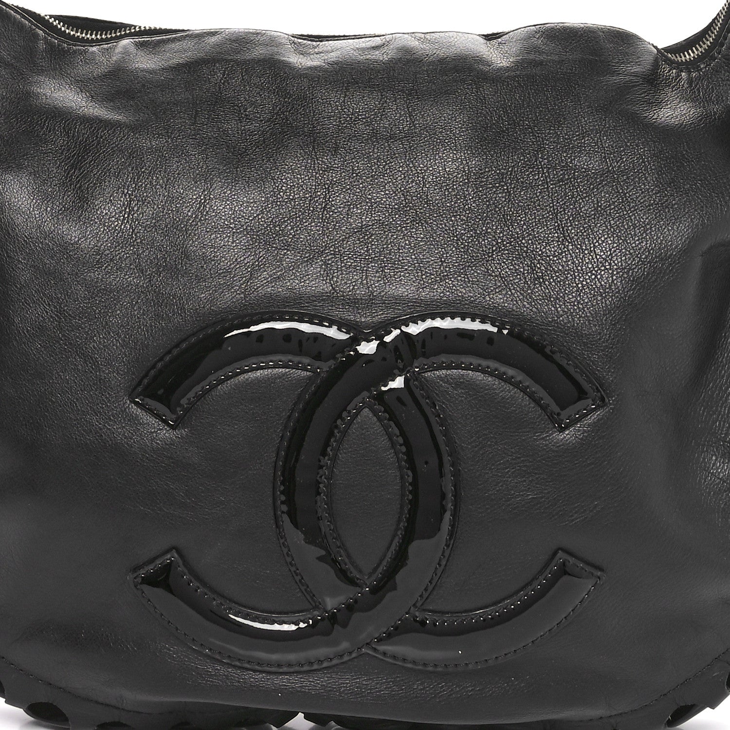 Chanel Calfskin Modern Chain Rhodoid Hobo Black 8 of 11