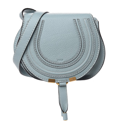 Chloe Calfskin Mini Marcie Round Crossbody Bag Faded Blue 1 of 9