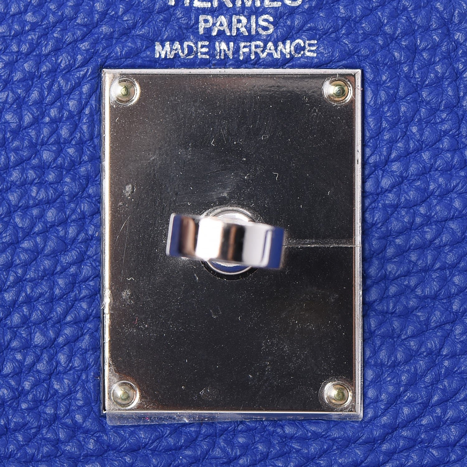 Hermes Taurillon Clemence Shoulder Kelly 40 Bleu Electrique 21 of 32