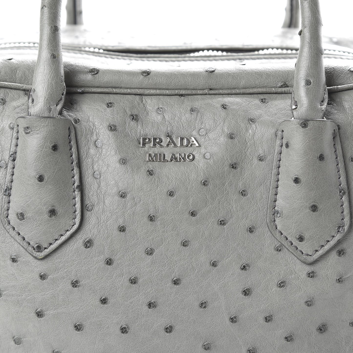 Ostrich Lage Inside Tote Grey