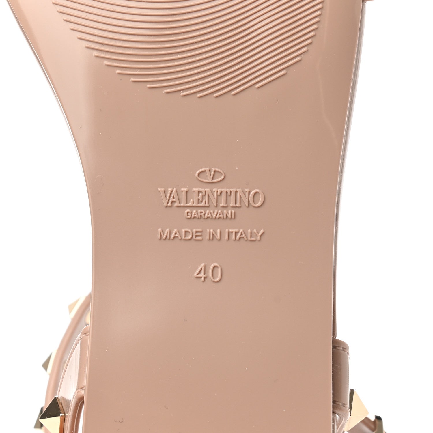 Valentino Garavani PVC Jelly Rockstud Caged Sandals 40 Poudre 6 of 8
