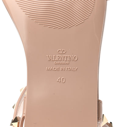 Valentino Garavani PVC Jelly Rockstud Caged Sandals 40 Poudre 6 of 8