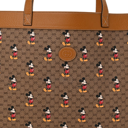 Gucci X DISNEY Mini Vintage GG Supreme Monogram Mickey Mouse Large Shopping Tote Beige Vintage Sun Oil 8 of 10