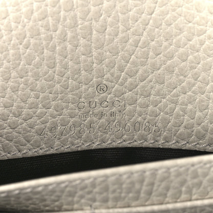 Gucci Dollar Calfskin Mini GG Marmont Chain Wallet Mystic White 7 of 12