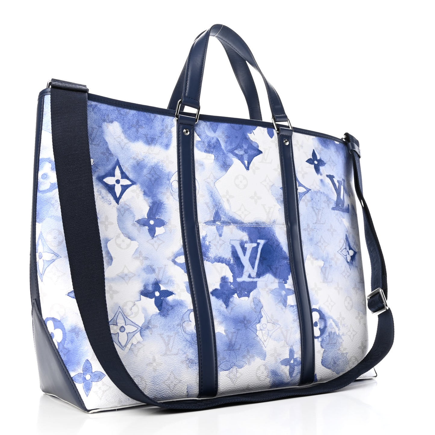Monogram Watercolor New Tote GM Blue