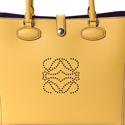 Loewe Smooth Calfskin Perforated Leo Bag Yellow 7 of 14
