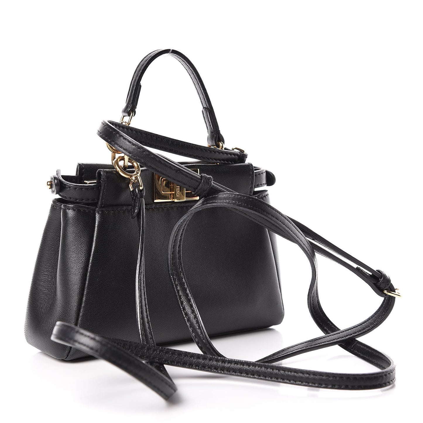 Nappa Micro Peekaboo Iconic Satchel Black