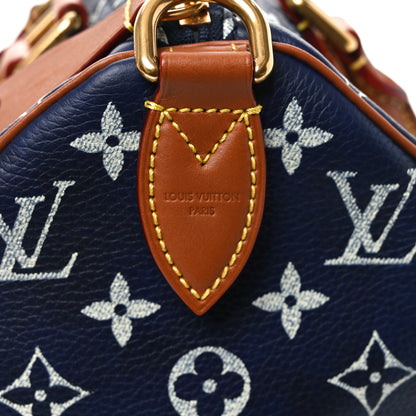 Louis Vuitton Calfskin Monogram Speedy P9 Bandouliere 25 Indigo 8 of 11