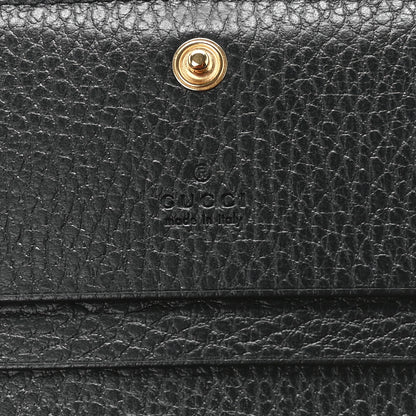 Gucci Dollar Calfskin GG Supreme Monogram GG Marmont Card Case Black Beige Ebony 6 of 11