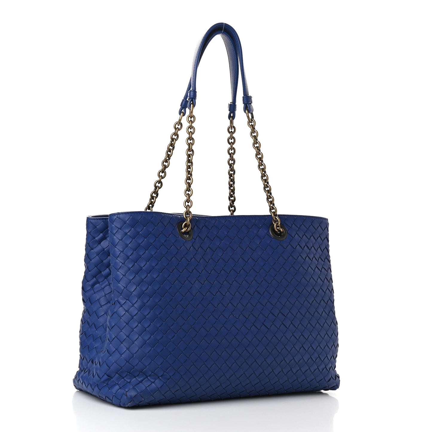 Nappa Intrecciato Medium Tote Cobalt