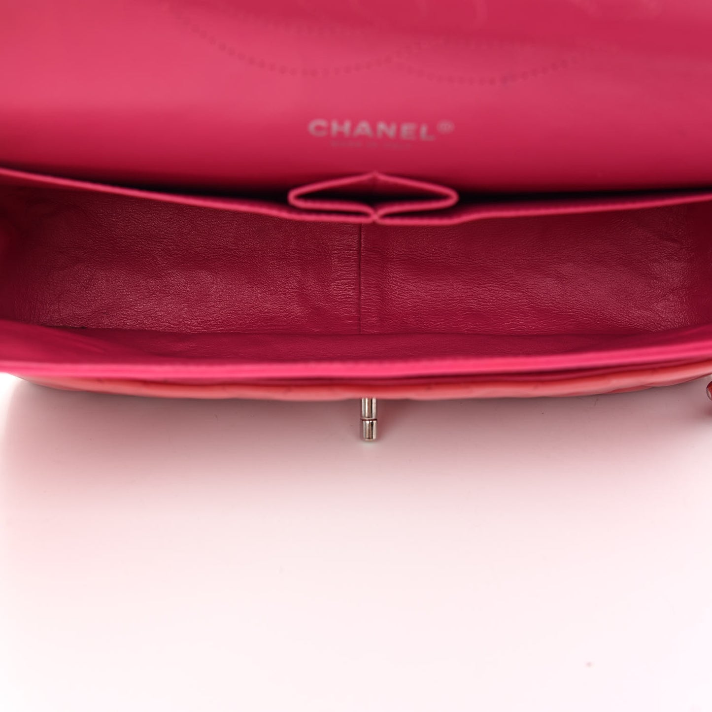 Patent Quilted Jumbo Double Flap Pink