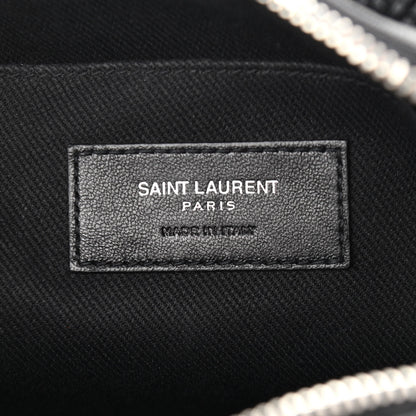Saint Laurent Raffia Canvas Monogram Lou Camera Bag Black 6 of 11