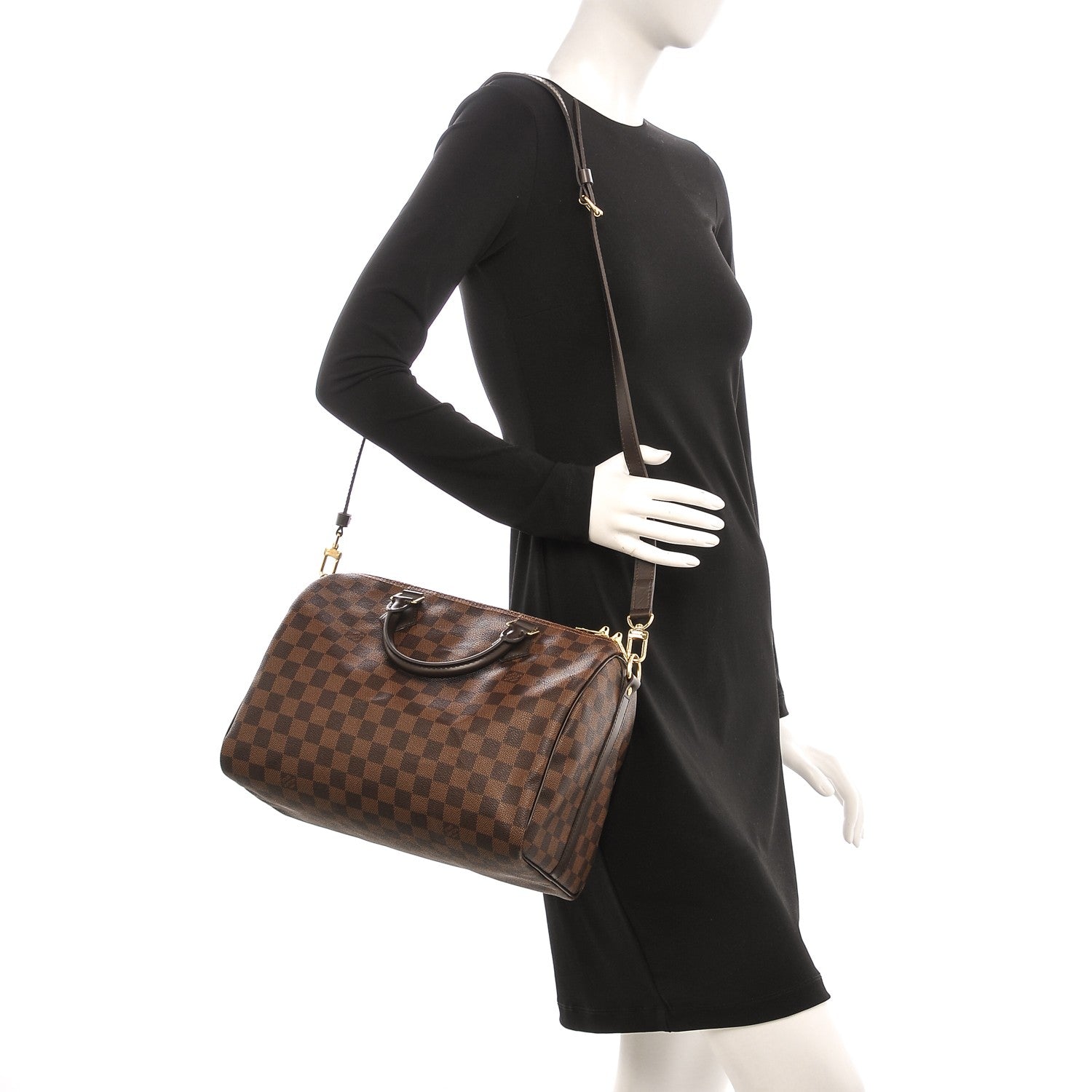 Louis Vuitton Damier Ebene Speedy Bandouliere 30 2 of 9