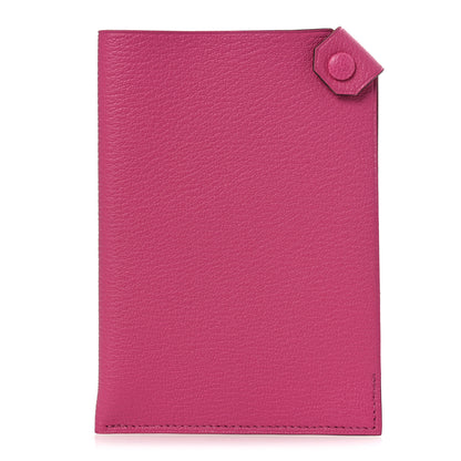 Hermes Chevre Chamkila Tarmac PM Passport Holder  Rose Tyrien 1 of 8