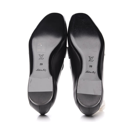 Louis Vuitton Calfskin Upper Case Flat Loafer 39 Black 5 of 8