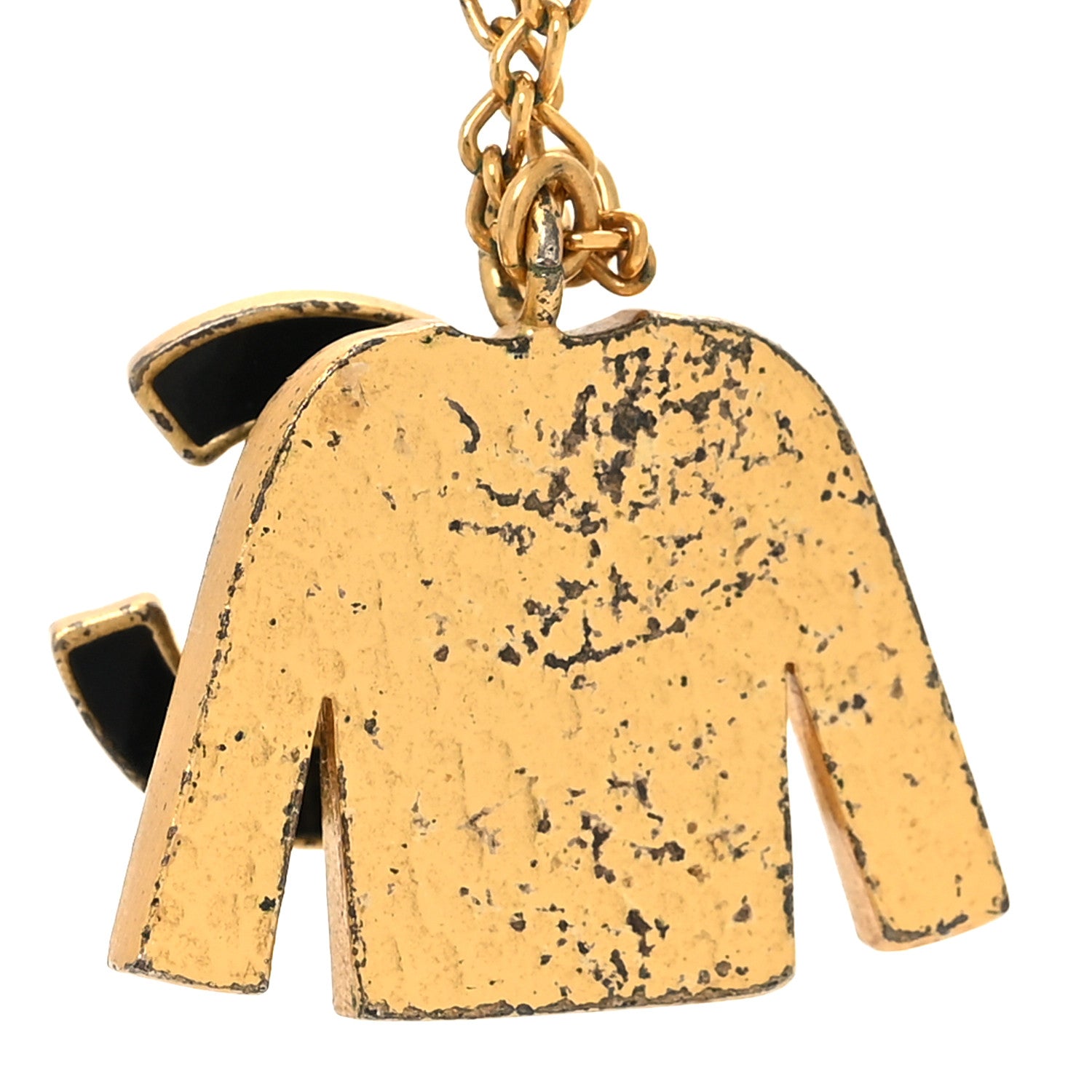 Chanel Enamel CC Jacket Necklace Black Gold 6 of 6