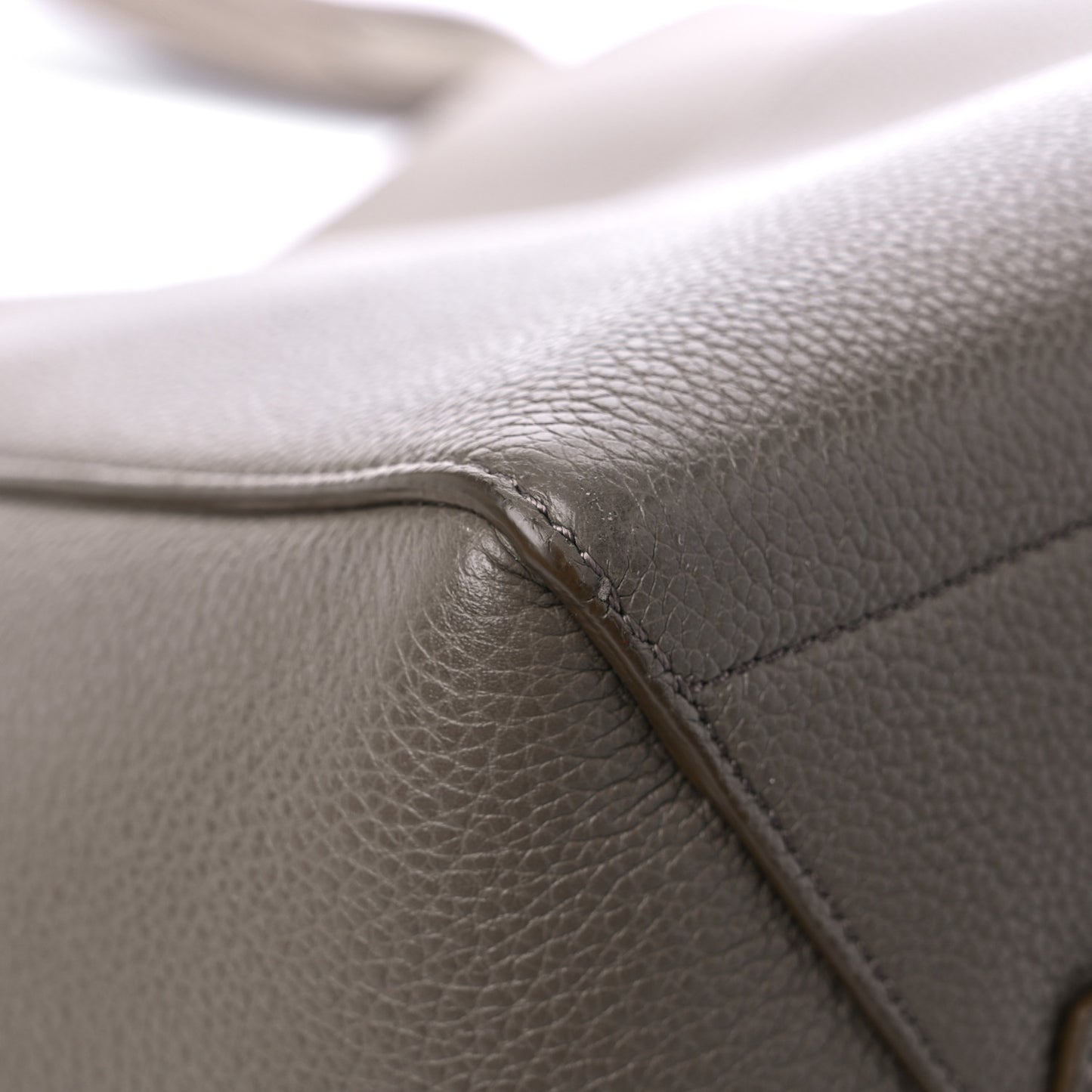 Soft Grained Calfskin Sangle Bucket Bag Taupe