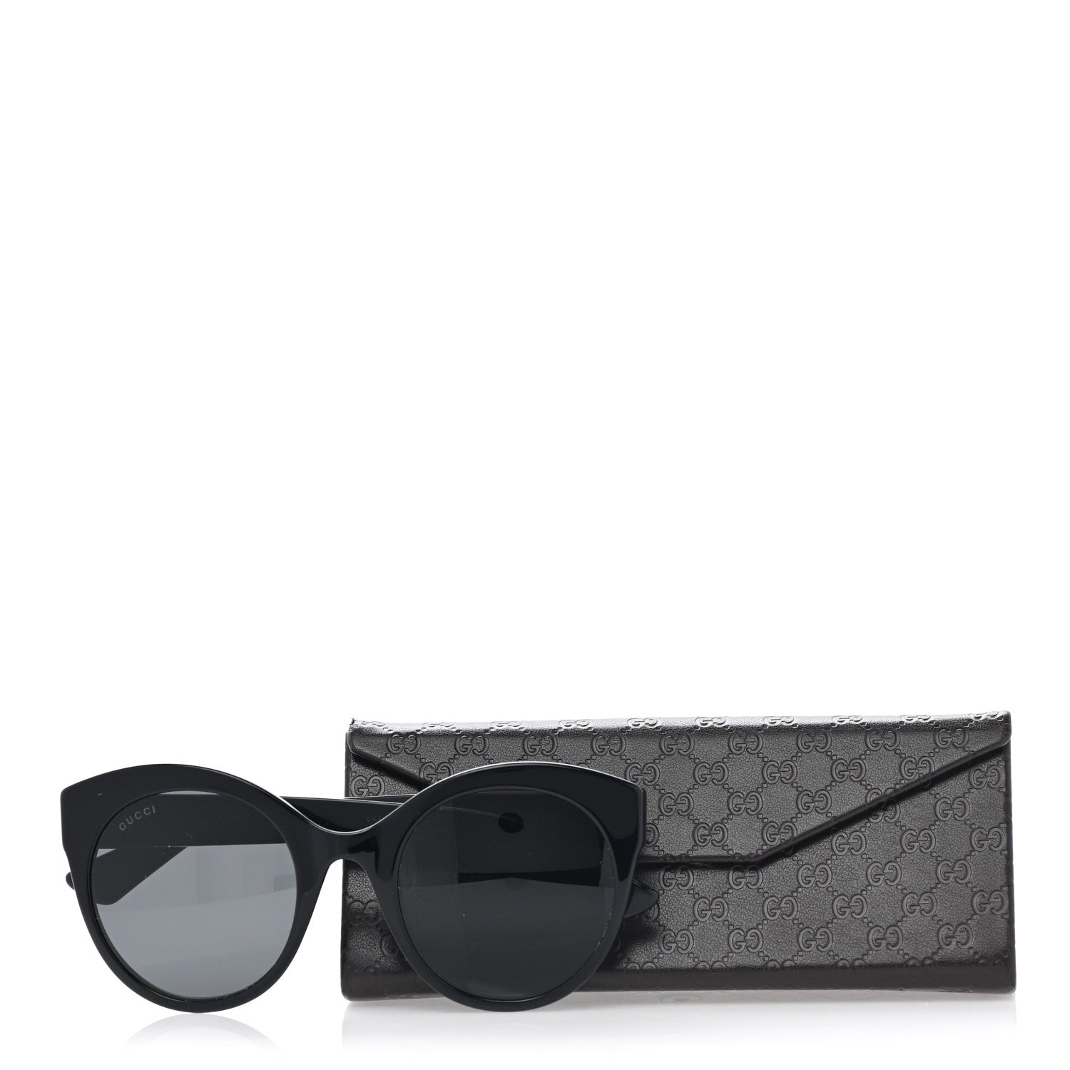 Gucci Round GG Sunglasses GG0028S Black 9 of 9