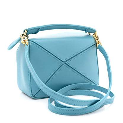 Loewe X HOWLS MOVING CASTLE Satin Calfskin Mini Heen Puzzle Bag Light Blue 3 of 11