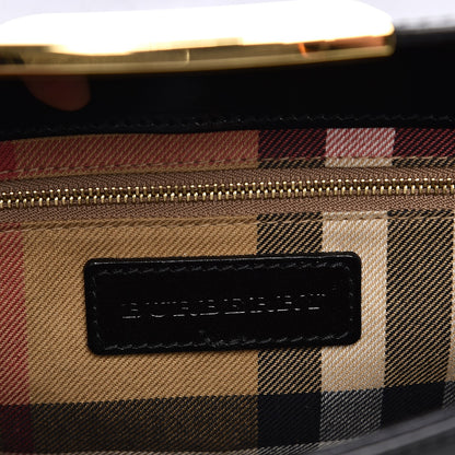 Burberry Polished Bridle Leather Small Abbott Crossbody Black 6 of 7