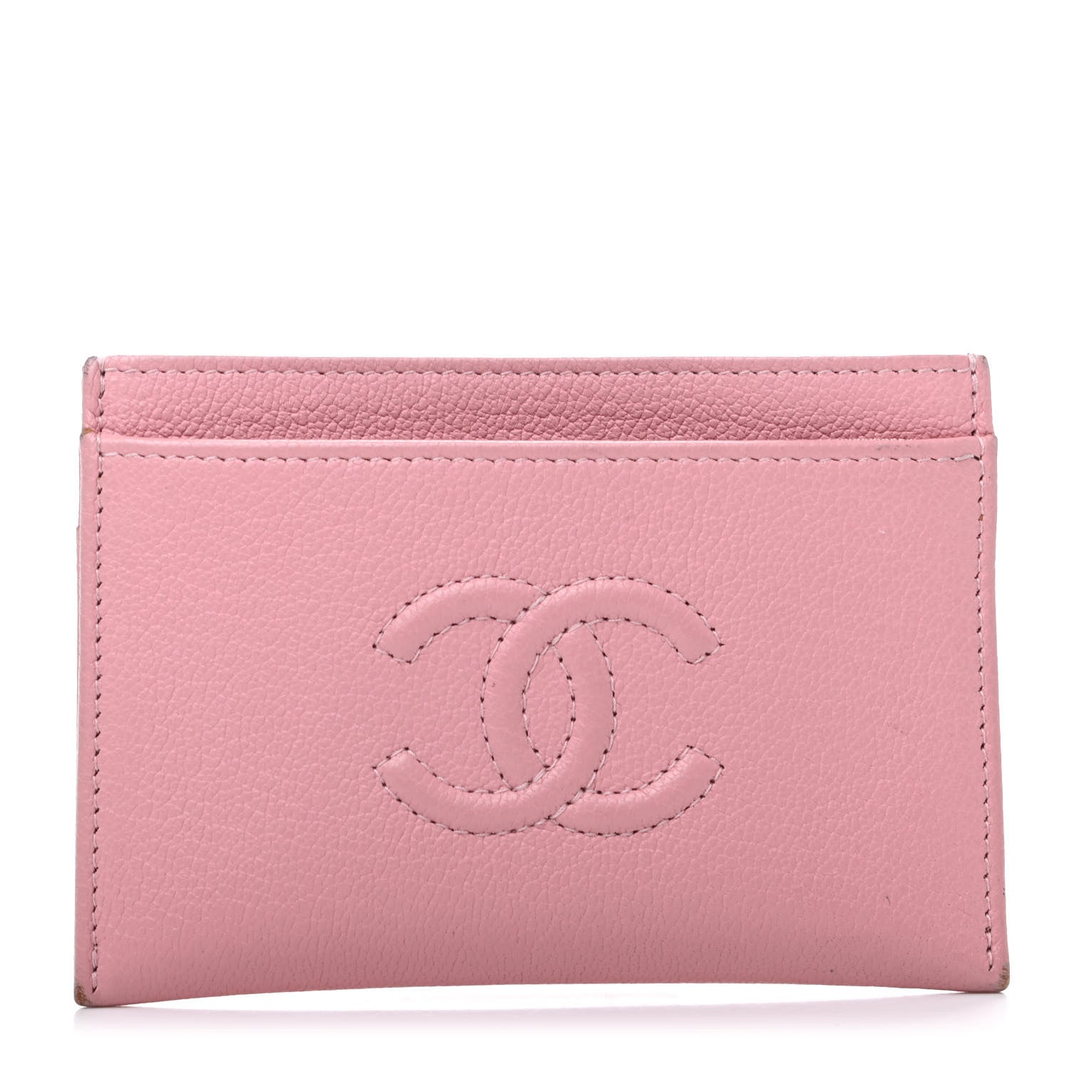 Chanel Goatskin Timeless CC Card Holder Light Pink 1 of 9