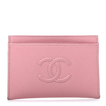 Chanel Goatskin Timeless CC Card Holder Light Pink 1 of 9
