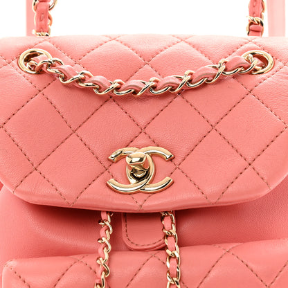Chanel Lambskin Quilted Small Duma Drawstring Backpack Pink 8 of 12