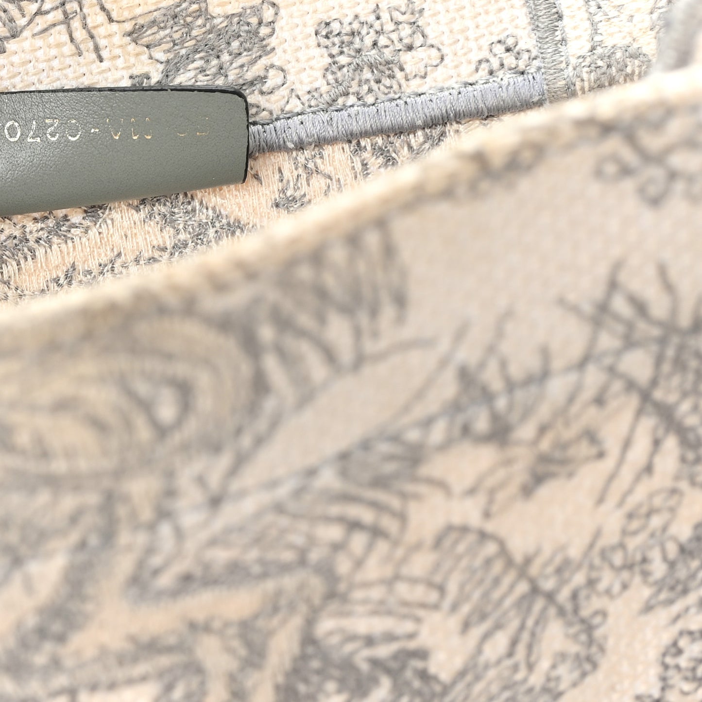 Canvas Embroidered Medium Dioriviera Toile De Jouy Book Tote Gray