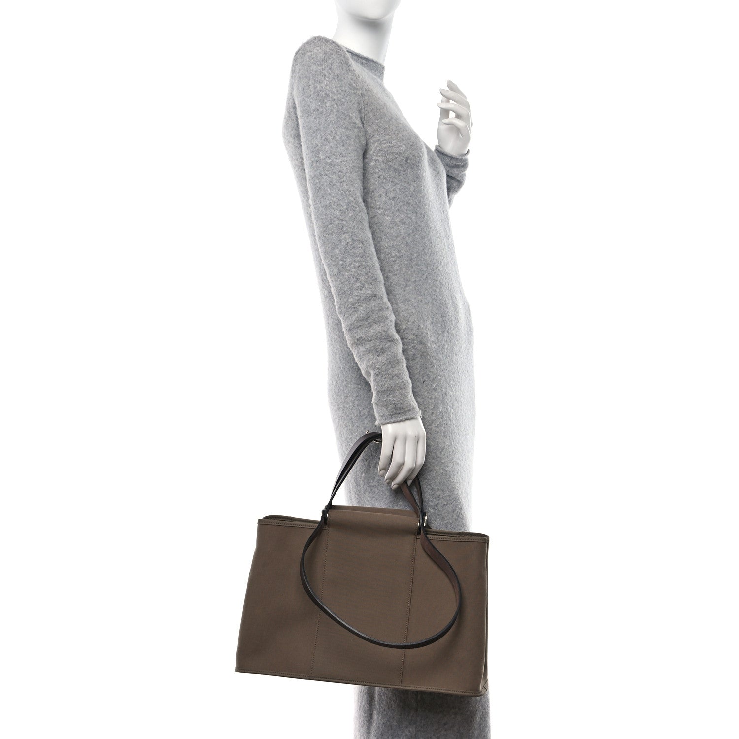 Hermes Toile Cabag 39 Etoupe 2 of 12