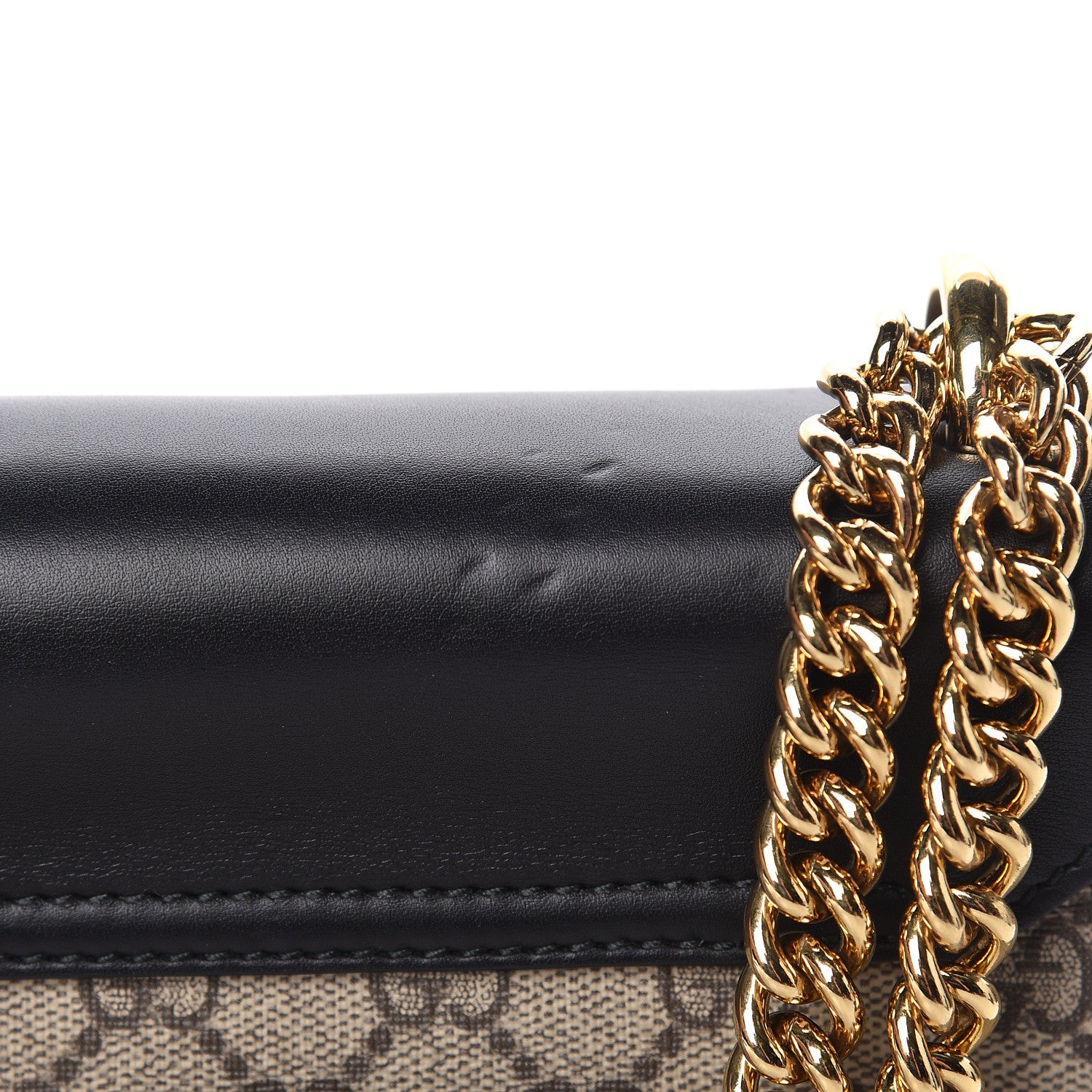 Gucci GG Supreme Monogram Calfskin Medium Padlock Shoulder Bag Beige Black Cuir 10 of 14