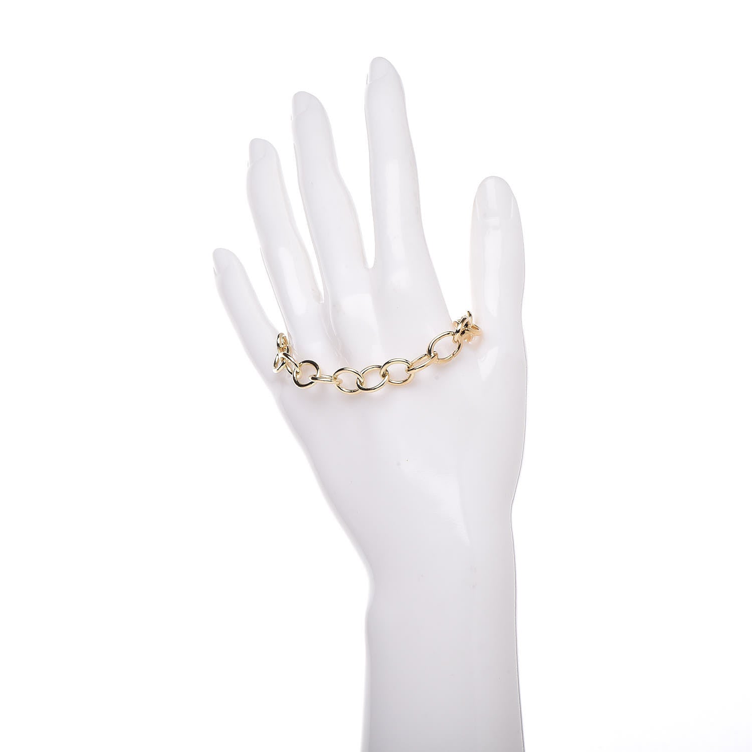 Tiffany 18K Yellow Gold Round Chain Link Bracelet 2 of 5