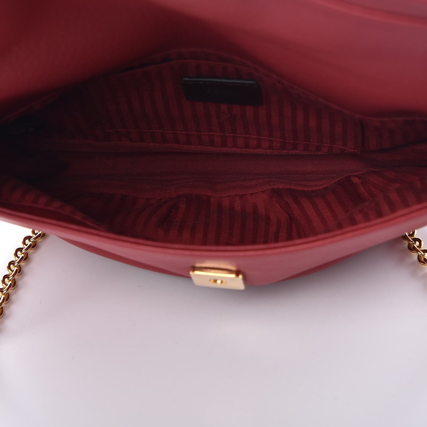 Vitello Dolce Fendista Pouchette Crossbody Mattone Plaster